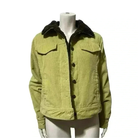 Green corduroy Sherpa trucker jacket - DUTCH HARBOR GEAR - unisex S - Picture 5 of 14